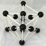 Crystal structure model Cu-Copper