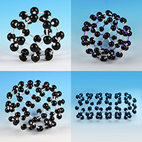 Crystal-structure-model-Fullerene-Carbon